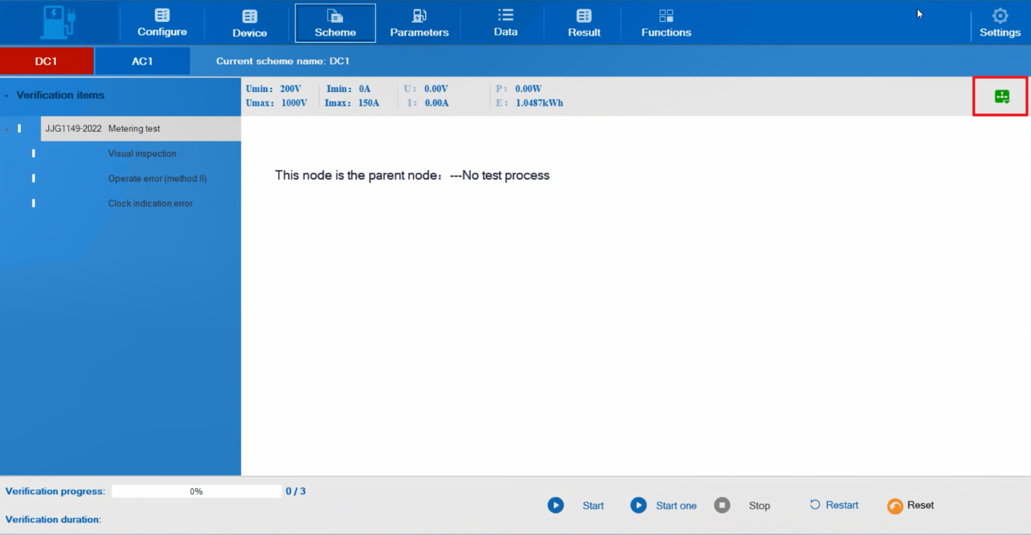 TK4830 Portable Tester for AC&DC EV Chargers software interface