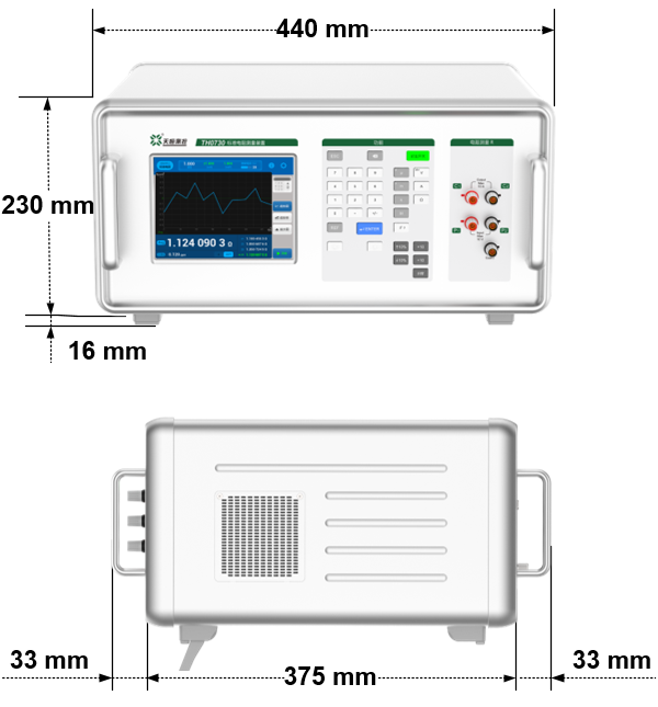 TH0200 Standard Resistance Measuring Apparatus Dimensions