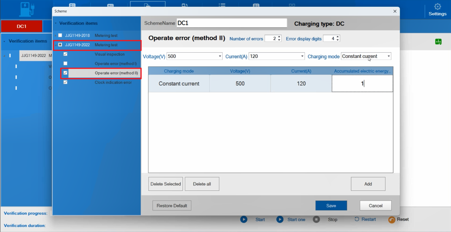 TK4830 Portable Tester for AC&DC EV Chargers software interface